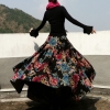 Bohemia Dream: Long Flowing Cotton Multicolor Print Skirt