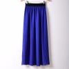 High Quality Long Chiffon Skirt Pink Blue Black Red White Green