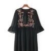 O-Neck Lacing Mini Dresses Casual Half sleeve Slim dress