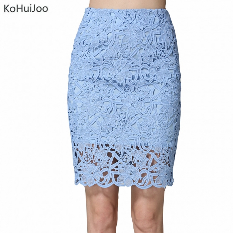 Lace Skirts Women Plus Size Hollow Out Lady Sexy Pencil Skirt Big Size ...