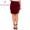 Plus Size XL-4XL Solid Criss Cross Lace Up Stretch Brand High Waist
