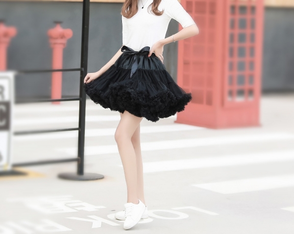 FOLOBE Adult Petticoat 2 layers Tulle 40cm Casual Skirts Tutu Skirt Women's Tutu Costume Ballet Dance Puffy Underskirts TT004 2 Adult Petticoat - Elevate Your Style with Tutu Elegance