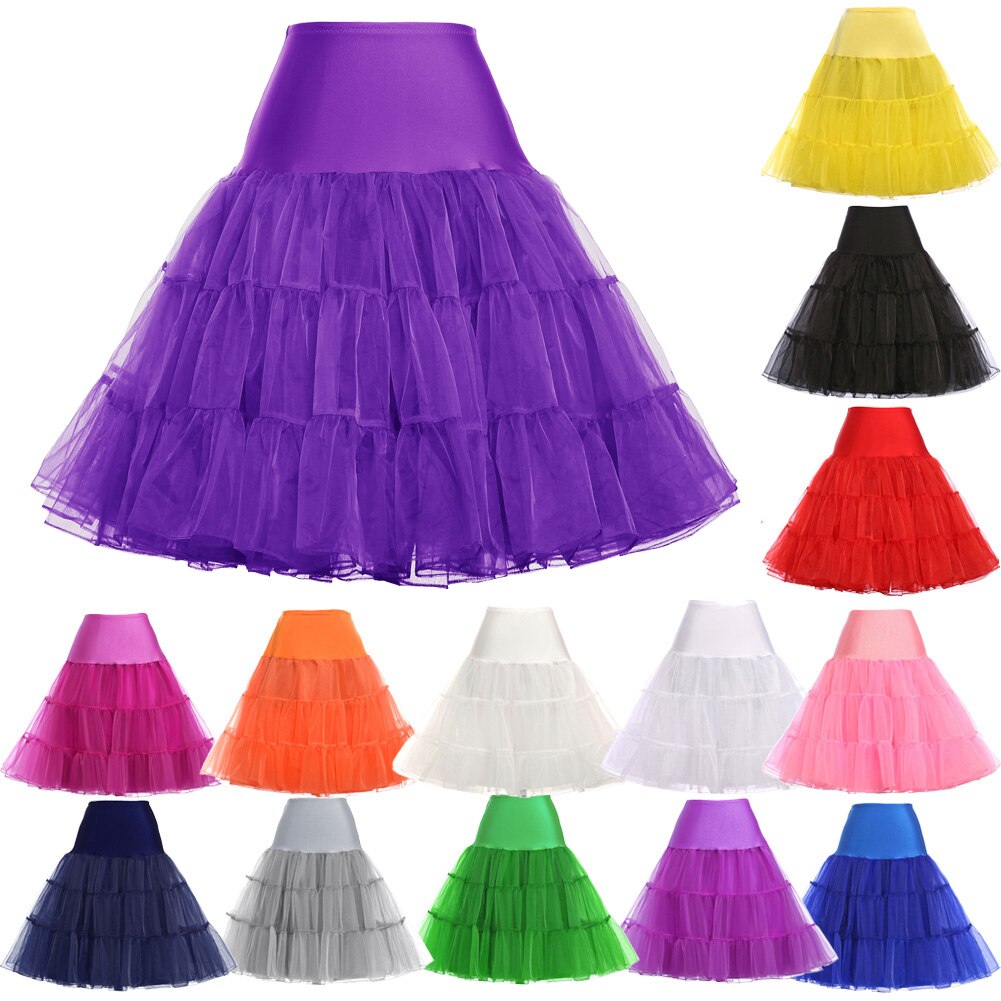 Tulle Skirts Women 18 Summer New Faldas Skirt Big Swing High Waist Saias Jupe Rockabilly Vintage Wiggle Skirt Petticoat 3