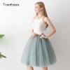 6 Layers Fashion Tutu Tulle Skirt Knee Length Pleated Skirts Womens Wedding skirt Lolita Petticoat Saia Faldas Jupe