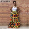 Elegant Long African Print Skirt Vintage Ethnic High Waist Maxi Skirts Jupe Longue Femme