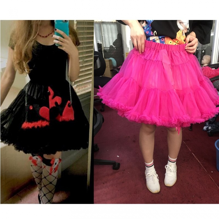 Womens Solid Color Tulle Skirts Fluffy Tutus Pettiskirts Tutu Skirts Big Girls Princess Party Skirt For Lady adult tulle skirt