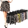 Pleated Retro High Waist Summer floral plaid short chiffon skirts
