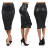 Bohotcotol High waist faux Leather Skirt XXXL Black sexy Pencil skirts middle long Casual mermaid skirt party bar club travel