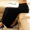 Skirts Woman High Waist Woolen Skirt Female Pleated