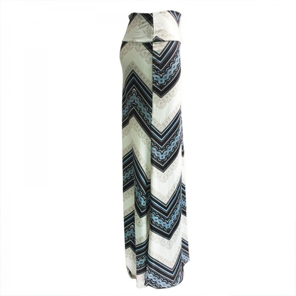 19 new fashion sexy hot casual print empire Women Long Gypsy High Waist Maxi Skirts Stretch Full Length Skirt Oversize 3 Elegant Empire Waist Maxi Skirt: Your New Fashion Staple