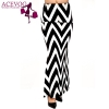 Maxi Long Skirt Fashion Ladies Geometric Pattern Casual Stretch