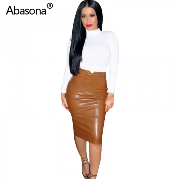 Pencil Skirt High Waist Long Velvet Skirts Women Jupe