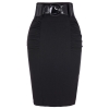 Skirts Womens Business Work Office Skirt sashes High Waist Elastic