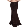 Vintage Victorian Slim Maxi Long Lace Up Ruffles Fishtail Style Corset