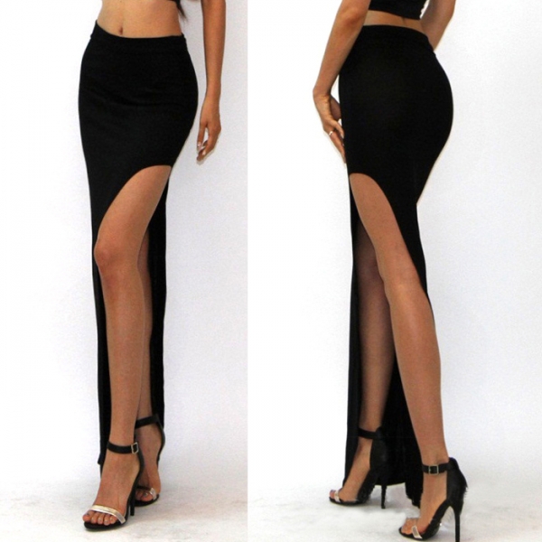 15 New Fashion summer style Skirt Sexy Women Long Skirts Lady Open Side Split Skirt Long Maxi Skirt Khaki/Black Free Size 1 Long Skirts Lady Open Side Split Skirt Long Maxi Skirt Khaki/Black Free Size