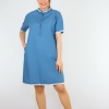 Pianoluce Women 'S Denim Lace Detail Half Sleeve Dress Blue 1387