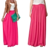 Elegant SK71 Long Pleated Chiffon Maxi Skirt – Floor-Length Vintage Style Women’s Pastel Skirt