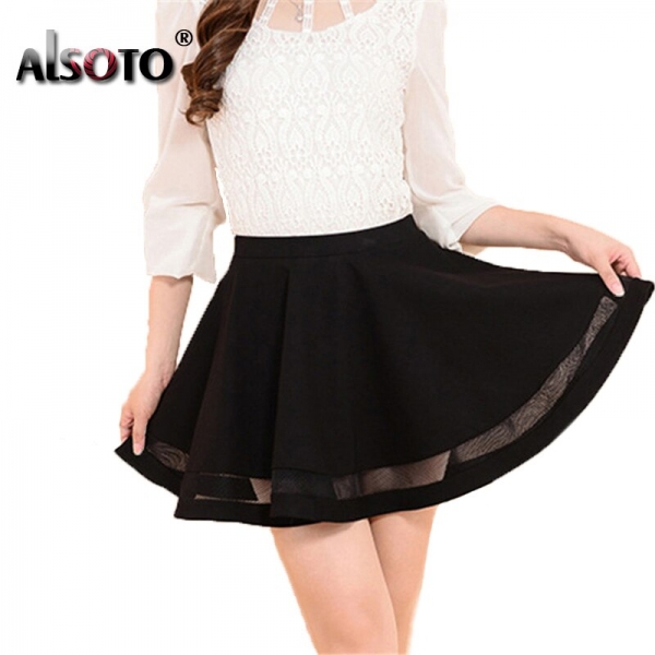 ALSOTO Summer Women Skirt Sexy Saia Short Skater Skirts for Ladies Black Pleated Tutu School Skirt Fashion Faldas Jupe Ball Gown Black Pleated Tutu Skirt – A versatile, chic skirt for school, parties, or casual outings with a flattering high-waisted design and pleated detail.