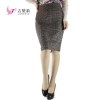 High Waist Women Knee Length Pencil Skirt Plaid OL Office Elegant