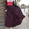 Long Pleated Skirts High Waist Ladies Skirts Length