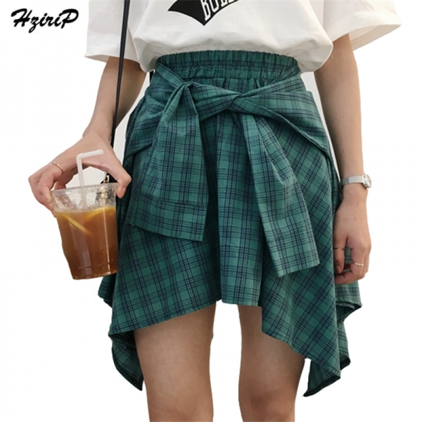 Women Casual Stretch Waist Summer Midi Skirt
