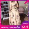 Long Dress Boho Floral Print Maxi Dress Elegant