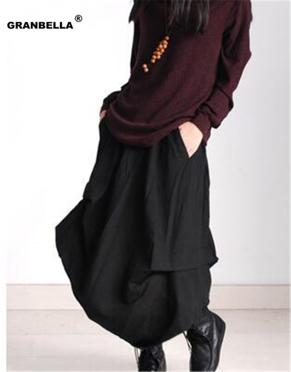 Original design European casual style Linen skirts casual style asymmetrical Women cotton linen skirts 1 Skirts casual style asymmetrical Women cotton