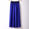 Free Shipping New Brand Designer Hot Sale Candy Colors High Quality Sexy Long Chiffon Skirt Pink Blue Black Red White Green C003