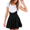 Suspender Skirts Patchwork Color Female Cozy High Waist Mini School
