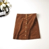 Fashion Casual Single Breasted Corduroy Skirts