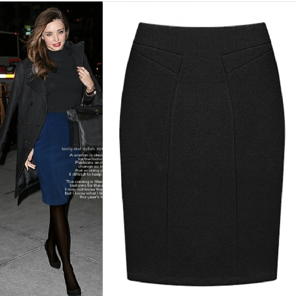 Midi Skirt 19 Autumn And Winter Fashion High Waist Woolen
