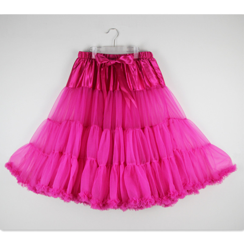 Sexy Solid Colors One Layer Fluffy Pettiskirts For Women Adult Dance Party Tulle Tutu Skirt With Ribbon Knotbow Joker Skirts Len 2