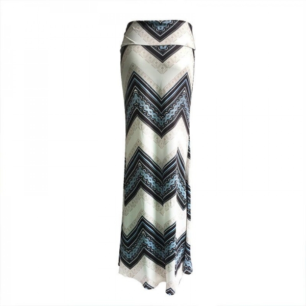 19 new fashion sexy hot casual print empire Women Long Gypsy High Waist Maxi Skirts Stretch Full Length Skirt Oversize 2 Elegant Empire Waist Maxi Skirt: Your New Fashion Staple