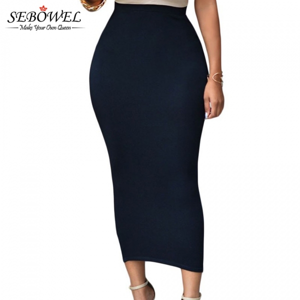 SEBOWEL Sexy Women Summer Bodycon Long Skirt Black High Waist Tight Maxi Skirts Female Club Party Wear Elegant Pencil Skirt 19 1 High-Waist Bodycon Maxi Skirt – Sleek Elegance for Club Nights and Formal Affairs