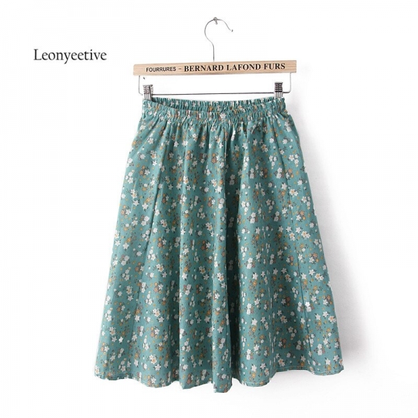 Leonyeetive 18 new Spring Summer Casual Floral Fashion linen Skirts Women Cotton Linen girl lady short Skirt Leonyeetive 18 new Spring Summer Casual Floral Fashion linen Skirts Women Cotton Linen girl lady short Skirt