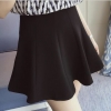 Short skirt new solid color high waist Large size black