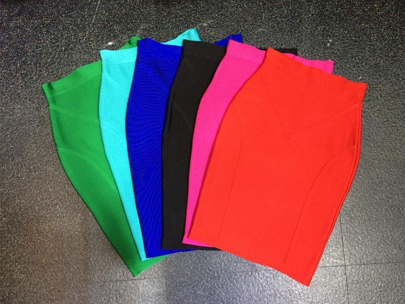 wholesale New High quality Stretch Knit Skirt Fashion casual With Bandage skirt