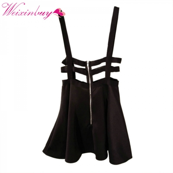 Skater Suspender Skirts Bandage Short Mini Strap Empire