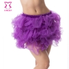 Adult Sexy Layered Ruffle Mini Tutu Skirt Women Burlesque Costume Pettiskirt Petticoats Clubwear Ball Gown Corset Underskirt