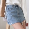 Summer Women's Skirt Short Sexy Denim Skirts Womens Irregular Brushed Hem Jean Mini Skirt