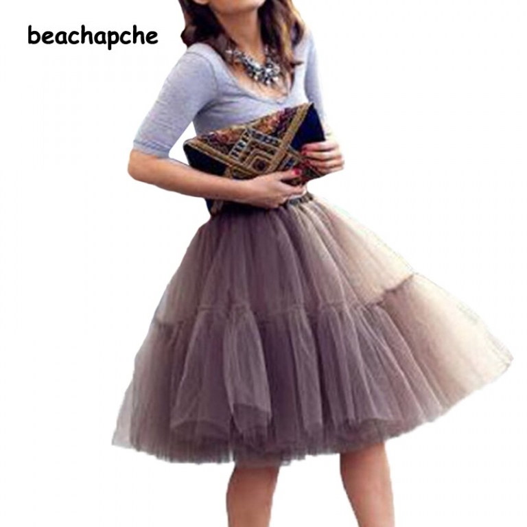 Fashion 5 Layer New 16 Tulle Skirts winter Mini skirt Women Fashion Party Design formal Skirts