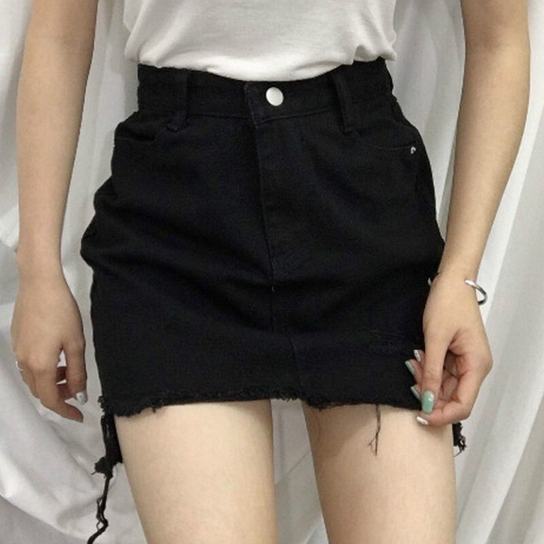 Casual Korean Skirts Womens Summer Hole New Mini Skirt Review ⋆ ...