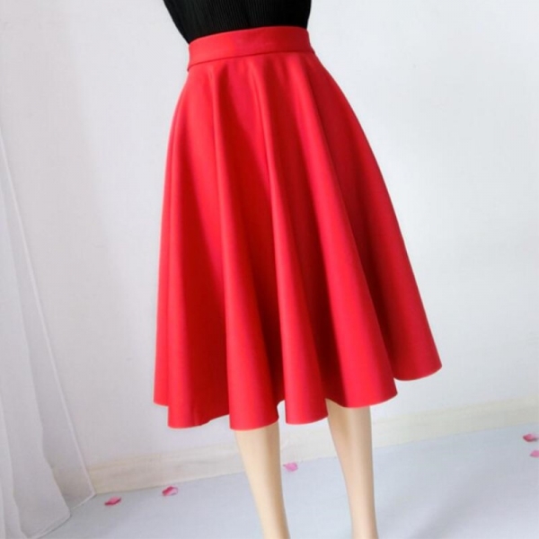 Paige Skirts Space cotton Autumn Winter Grown Place Umbrella Skirt Retro Waisted Body Skirt New Europe And The Code Word Pleated 1 Chic Retro Pleated Umbrella Skirt – Paige Space Cotton High-Waisted Skirt for Fall & Winter