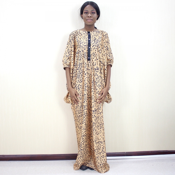 New Arrivals Traditional Print African Dresses for Women Button Indie Folk Autumn Half Sleeve Maxi Dress 1 Traditional Print African Dresses for Women Button Indie Folk Autumn