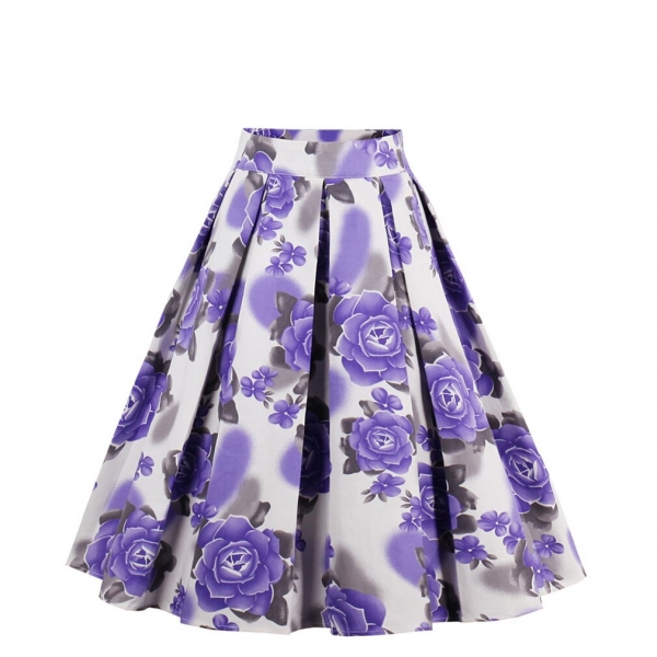New 4 color Bohemian Summer Vintage Skirt Wop loose Woman Girls Print Retro Ball Gown Skirt Femininos Casual Sexy Swing Vestidos 1 Vintage Skirt Wop loose Woman Girls Print Retro Ball Gown Skirt