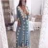 Plus size bohemian half sleeve maxi dress Women casual loose tassels dress Summer 19 straight long dresses robe femme