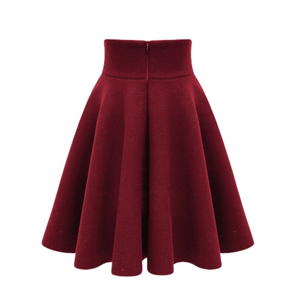 18 sexy retro women pleated skirt autumn and winter fashion high waist large size warm solid color skirt female 1 Retro women pleated skirt autumn and winter fashion high waist large
