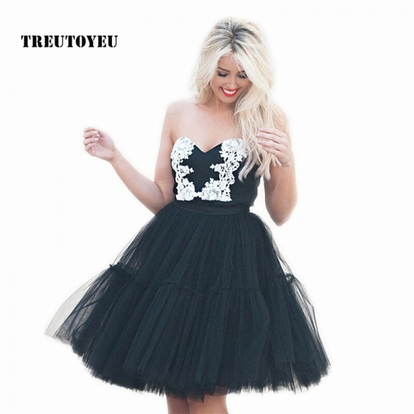 5 Layers 60cm Tutu Tulle Skirt Vintage Midi Pleated Skirts Womens Lolita Petticoat Bridesmaid Wedding faldas Mujer saias jupe