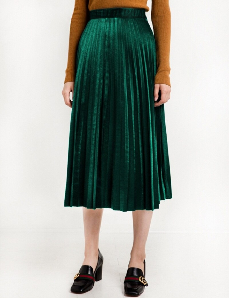 16 Chic Vintage Woman highwaist Pleated Velvet skirt Slim Maxi skirt Autumn Winter Velvet Skirt Fashion Long Warm Skirts
