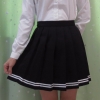 Japanese high school student girl cute kawaii classical pleated skirt